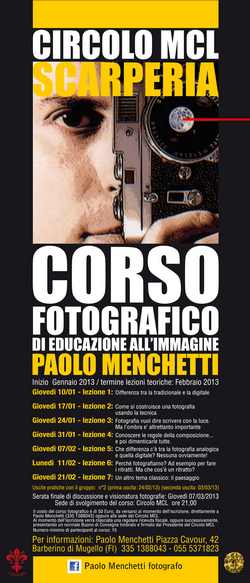 Scarperia. Da gennaio corso fotografico. Info...