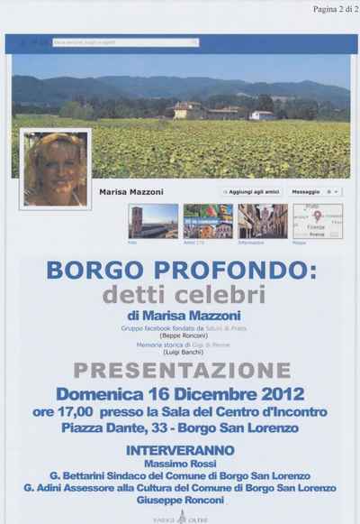 Borgo Profondo e i detti celebri (mugellani) diventano un libro. Info...