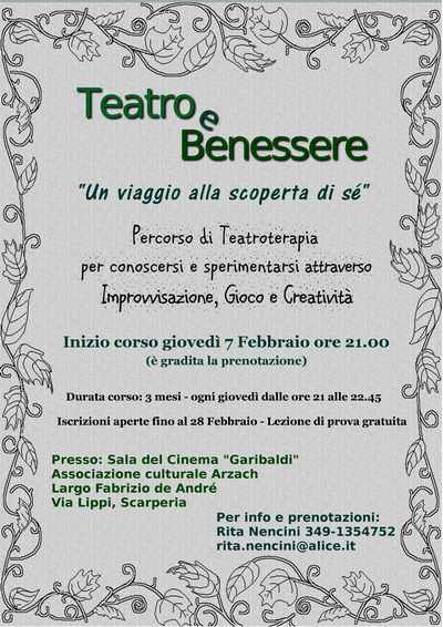 Vuoi fare teatro? Un corso (e non solo) a Scarperia. Info...