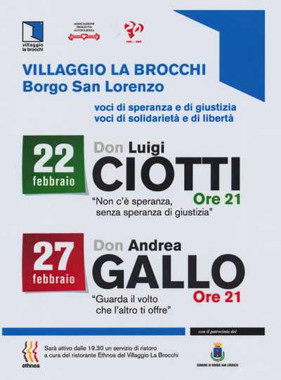 Borgo. Domani incontro conferenza con Don Luigi Ciotti. Info...