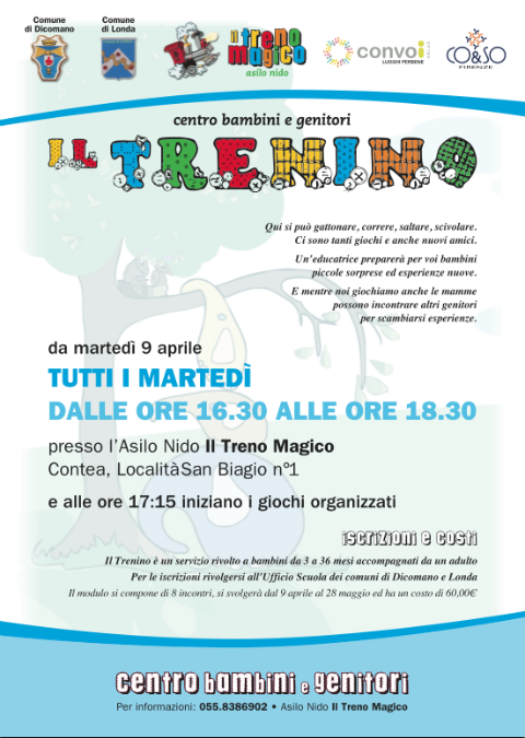 Dicomano, Parte il centro gioco Il Trenino. Info