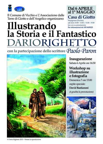 Vicchio. Dario Righetto in mostra alla Casa di Giotto