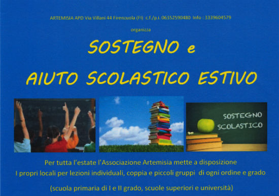 Sostegno e aiuto scolastico a Firenzuola con Artemisia