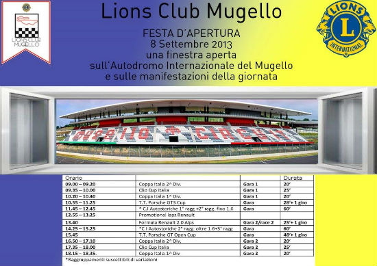 Domenica 8 settembre festa del Lions Club al Mugello
