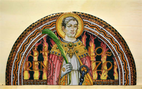 Borgo. Lunetta Chiniana esposta per la festa di San Lorenzo