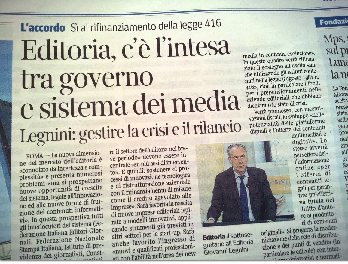 Informazione. L'editoria online finalmente in prima classe