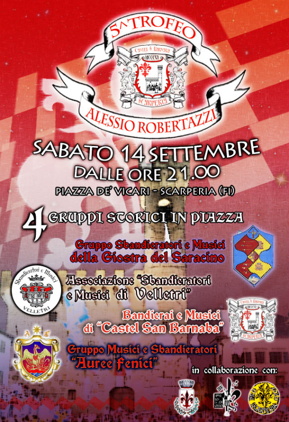 Scarperia. Sabato trofeo di Sbandieratori in Piazza, info...