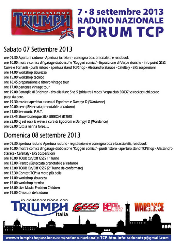 San Piero. Triumph raduno nazionale per il 10° compleanno