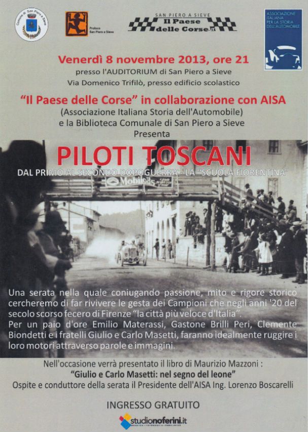 Piloti toscani all’Auditorium di San Piero a Sieve. Incontro con la storia...