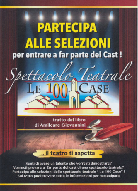 Mugello. Casting teatrale per mettere in scena 'Le 100 case'. Info...