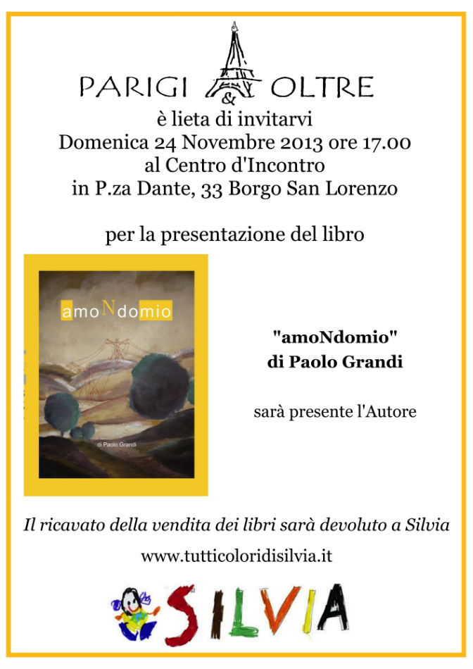 Borgo. Si presenta il libro amoNDomio. Il ricavato per Silvia...