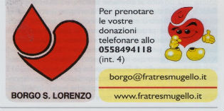 Borgo. Domenica assemblea dei donatori di Sangue Fratres. Info...