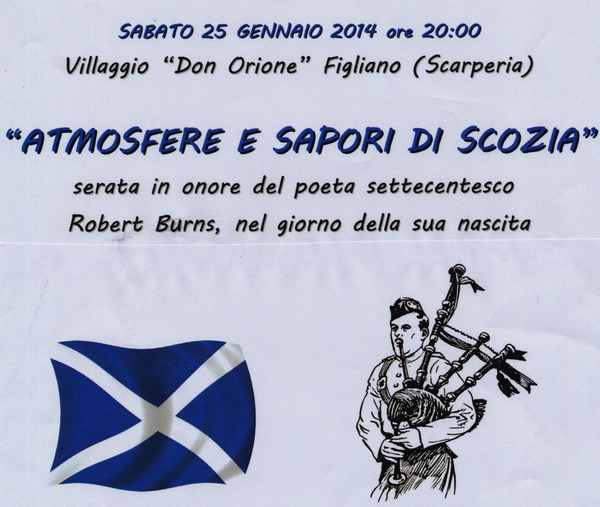 Serata dedicata alla Scozia a Figliano. Info...