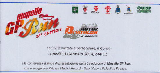 Presentazione della Mugello GP Run. Appuntamento lunedì