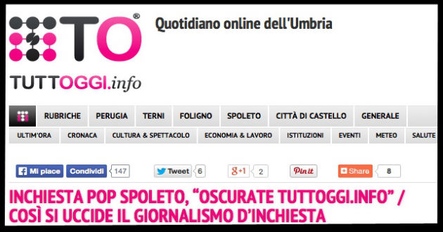 In pericolo l'informazione online. Attacco senza precedenti a Spoleto e Pescara.