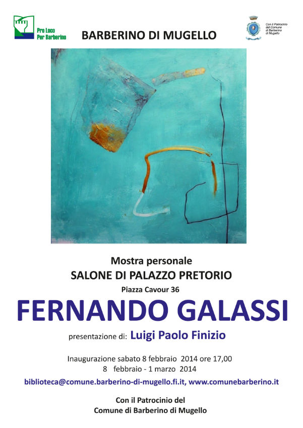 Sabato 8 febbraio mostra di Fernando Galassi a Barberino.