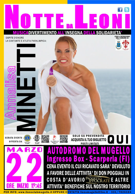 Mugello. Sabato 22 'Una notte da leoni'... per solidarietà. Info...