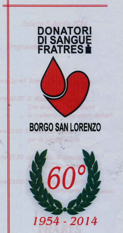 Fratres Borgo. Sabato 5 si festeggiano i 60 anni