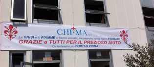 Chi-Ma. 'Crisi e fiamme non ci hanno fermato'. Lo striscione
