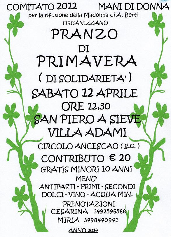 San Piero. Sabato pranzo per la rifusione della statua. Info...