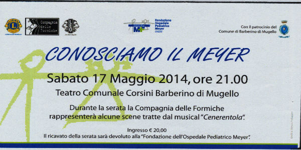 Conosciamo il Meyer. Sabato 17 al Corsini di Barberino.