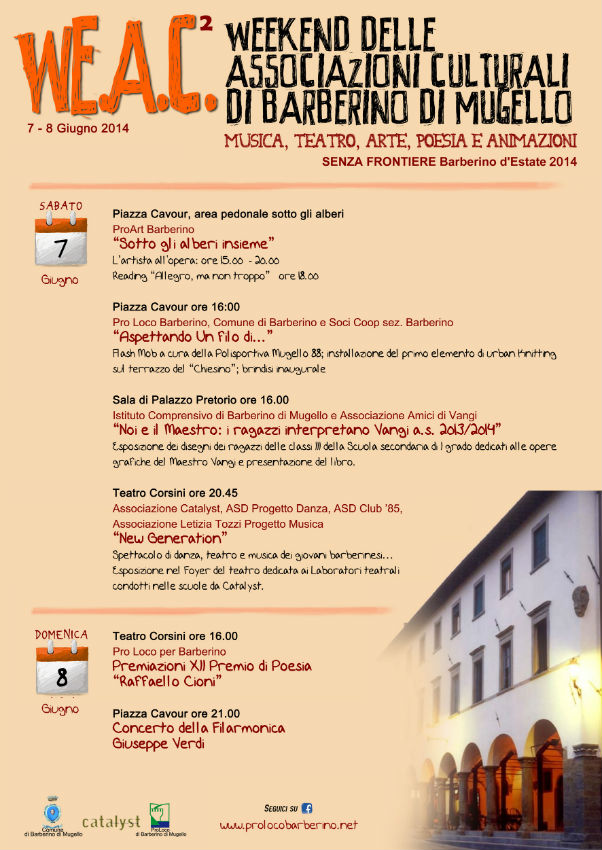 Barberino. Il 7 e 8 Giugno WEAC, Week End delle Associazioni...