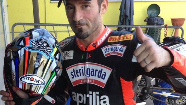 Max Biaggi. Test sulla ART MotoGP in Mugello
