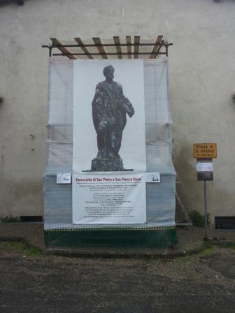 Restaurata la statua di San Pietro a San Piero a Sieve