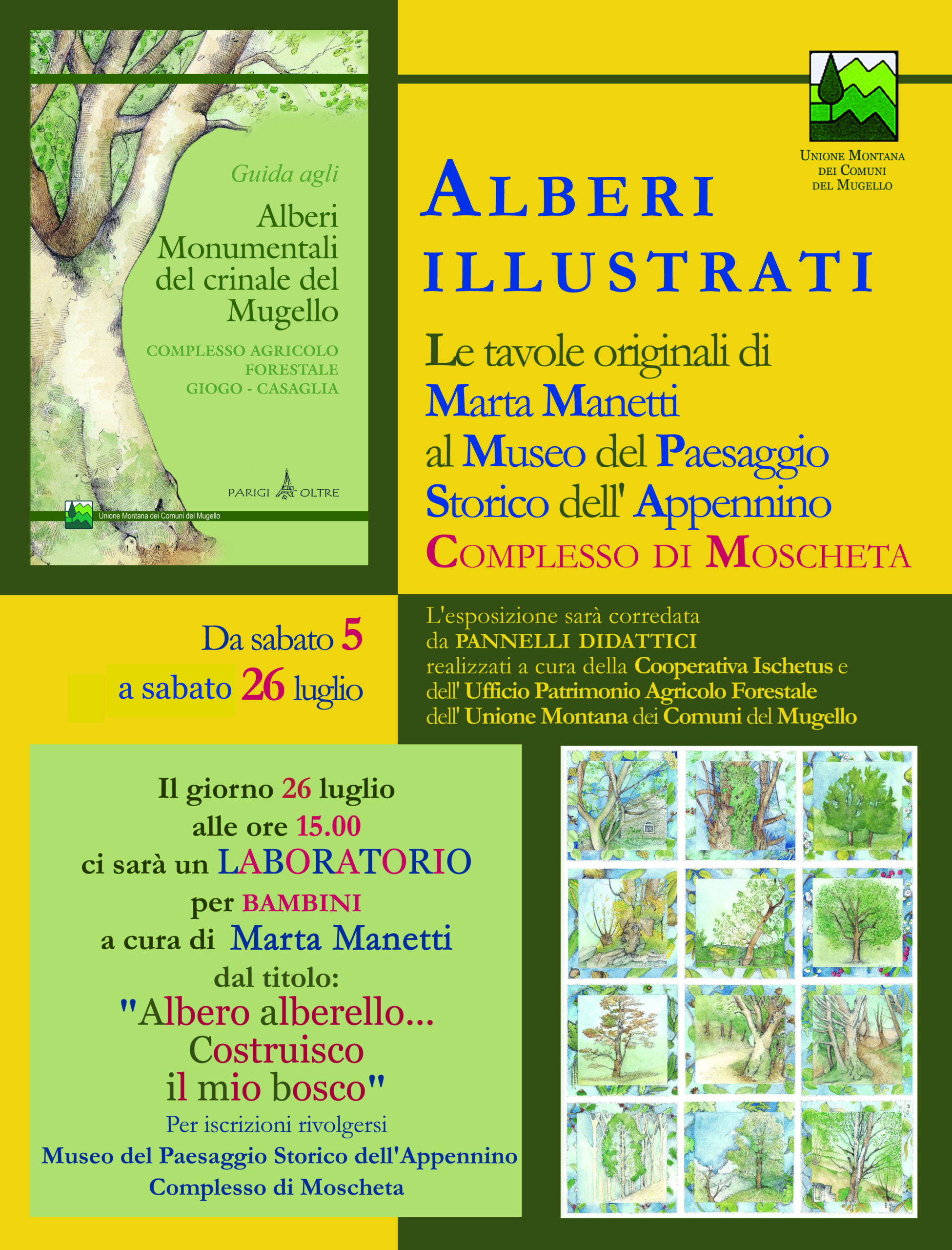 Moscheta. In mostra le illustrazioni della Guida agli Alberi Monumentali'