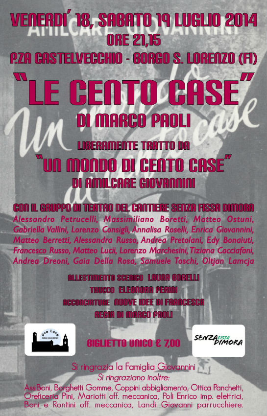 Borgo. Il 18 e 19 luglio 'Le cento case' in Castelvecchio. Info...