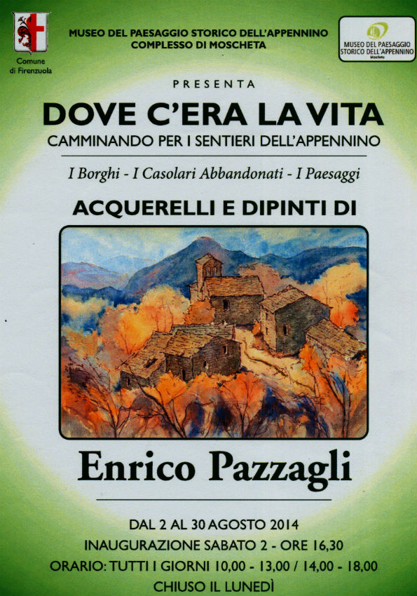 Mostra di acquerelli e Dipinti di Pazzagli a Moscheta. Info...