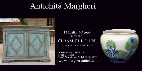 Ceramiche Chini all’Antichità Margheri. Inaugurazione sabato 12...