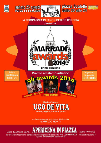 Nasce Marradi Awards. Sabato 23 la prima edizione del premio