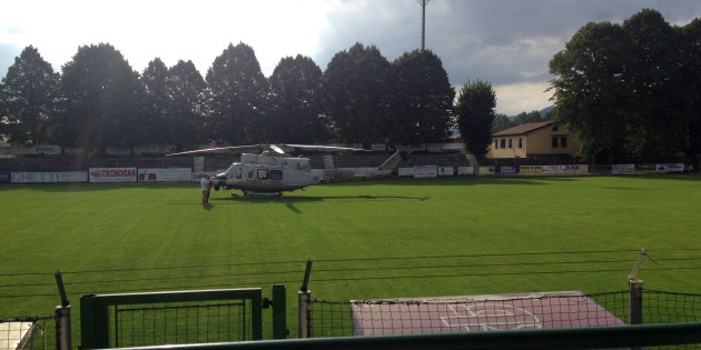 Elicottero della Finanza atterra a Borgo