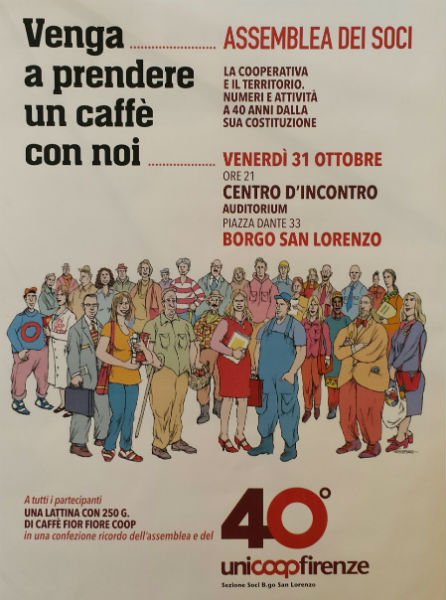 I 40 anni di UniCoop. A Borgo assemblea con... caffè