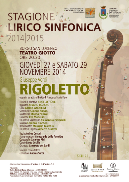 Borgo. Primo appuntamento della Stagione Lirico-Sinfonica 2014-15