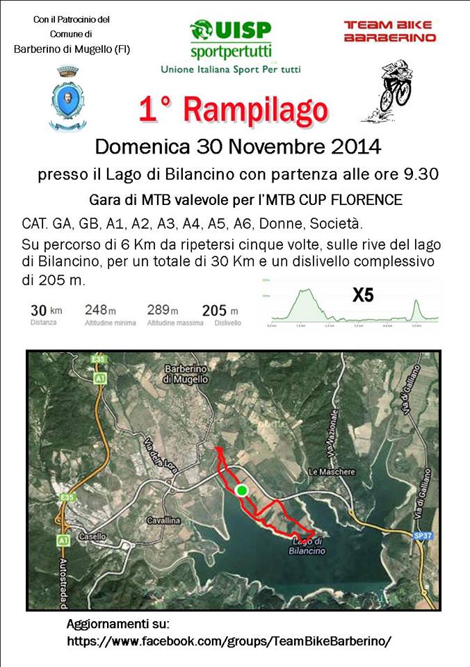 MTB. Domenica a Bilancino la 1° Rampilago