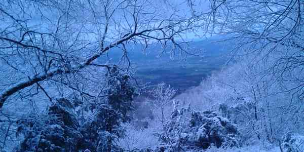 Alba di ghiaccio sul Mugello, dal Monte Giuvigiana