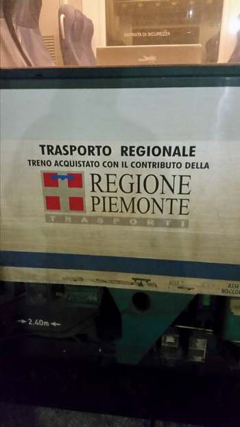 Faentina. Arrivati i treni dal Piemonte (ancora con la scritta...)