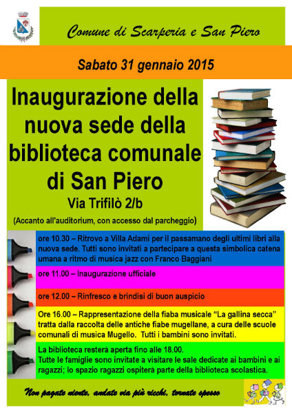 Scarperia San Piero. Inaugurazione della nuova sede della Biblioteca