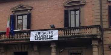 Giotto Ulivi e Chino Chini. Flash Mob degli studenti per 'Charlie Hebdo'