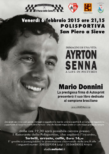 Immagini di una vita. Ayrton Senna venerdì a San Piero...