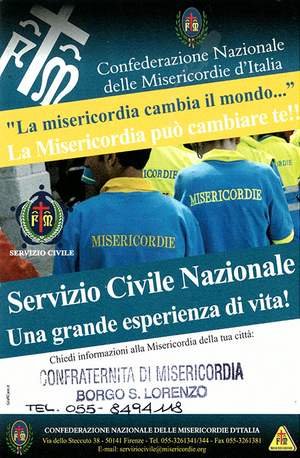 Servizio Civile. 40 posti in Mugello, nelle Misericordie. Tutte le info