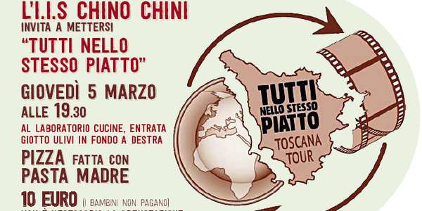 Chino Chini. Giovedì pizza, per 'Tutti nello Stesso Piatto'