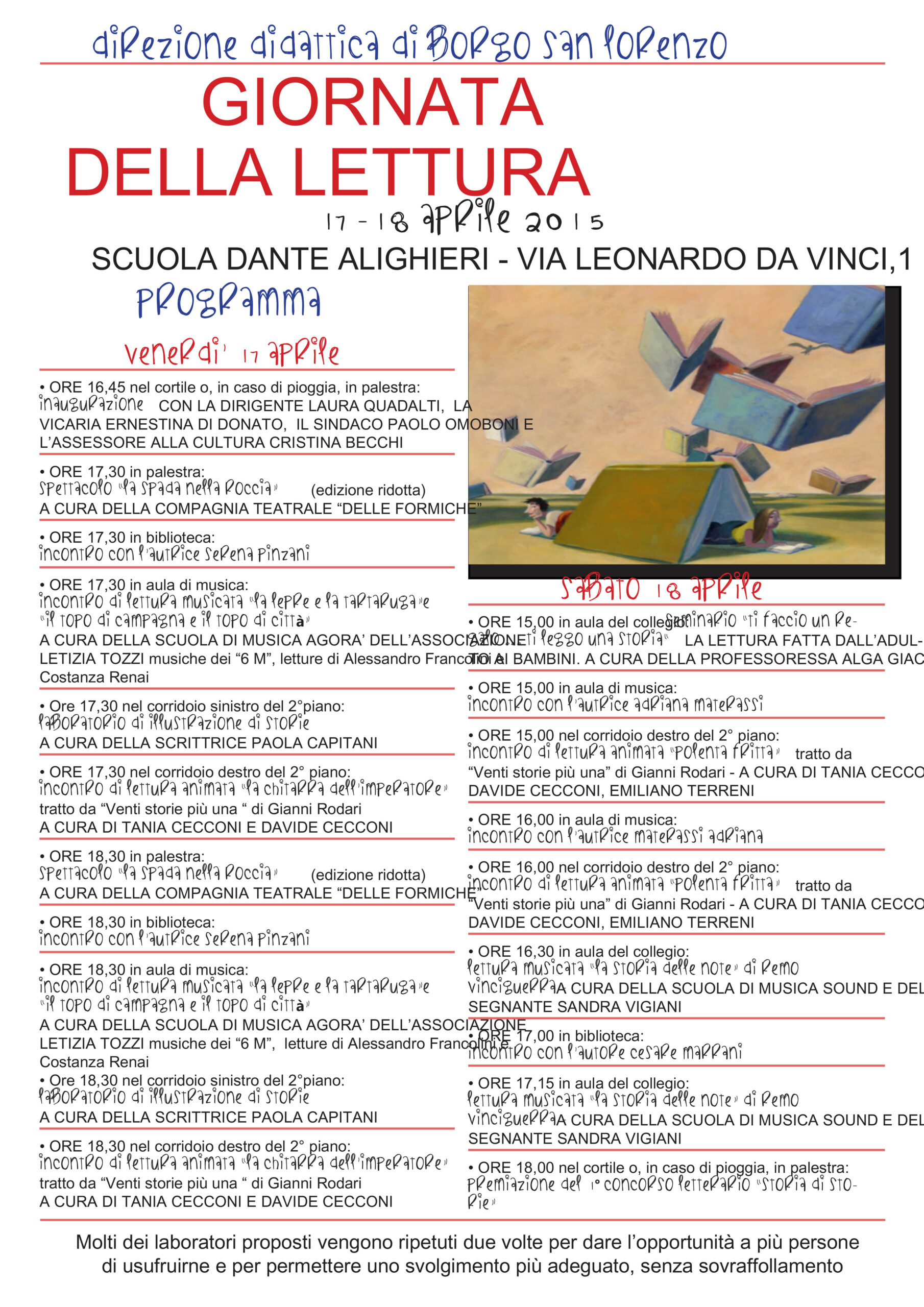 Giornata della Lettura. Due giorni di spettacoli, incontri e laboratori