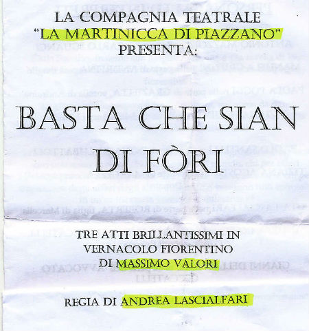 Una brillante commedia a Piazzano