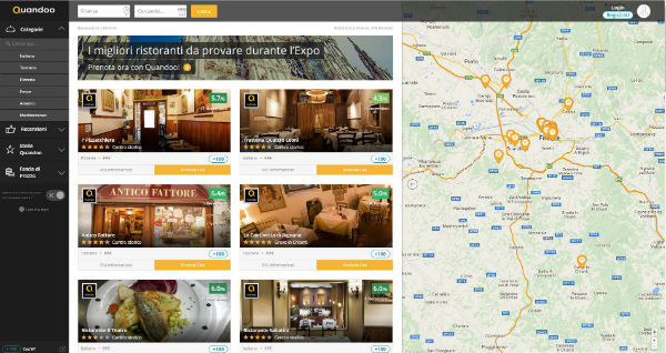 E’ arrivato Quandoo: uscire a pranzo o a cena non è mai stato così conveniente!