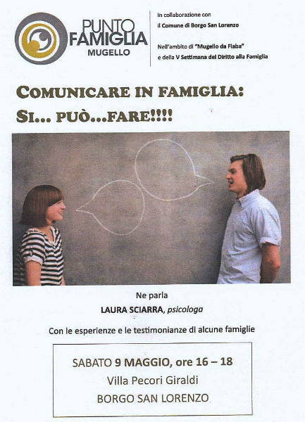 Comunicare in famiglia nel Mugello da Fiaba a villa Pecori