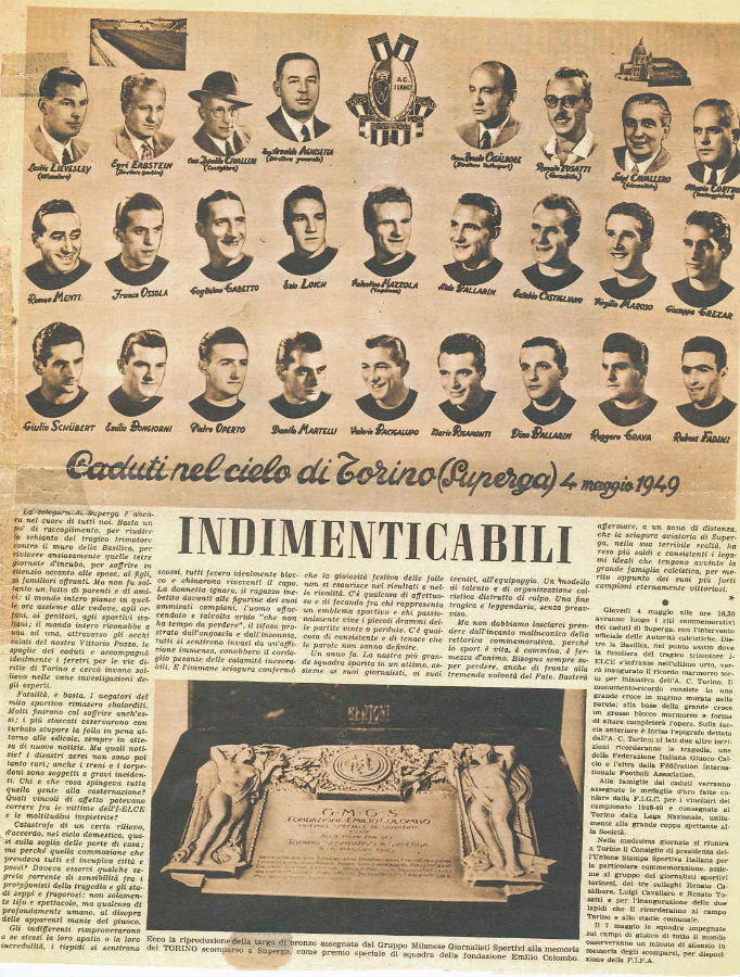 La tragedia del grande Torino a Superga