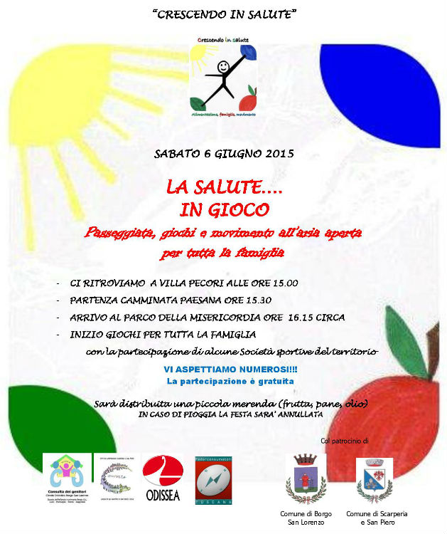 La salute in Gioco. Giornata all'aperto con la Consulta dei Genitori